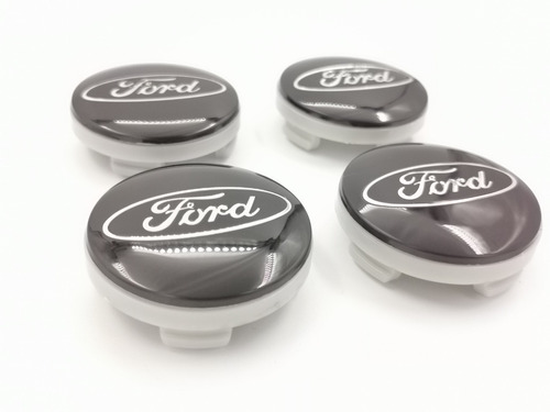4 Tapas Para Rin Ford Fiesta Focus Escape Figo 54mm Black Foto 2