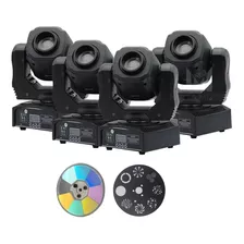 4 Moving Head Spot Led Osram 60w 8 Cores + 8 Desenhos Dmx Dj