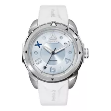 Reloj Reebok Impact Woman Rd-imp-l2-s1iw-kl Dama Color De La Malla Blanco Color Del Bisel Plateado Color Del Fondo Celeste