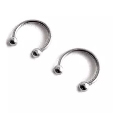 Argola Piercing Ferradura Bolinha Par Nariz Aço Inox 316l