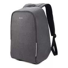 Mochila Impermeable Gris Para Notebook Hasta 17 Pulgadas