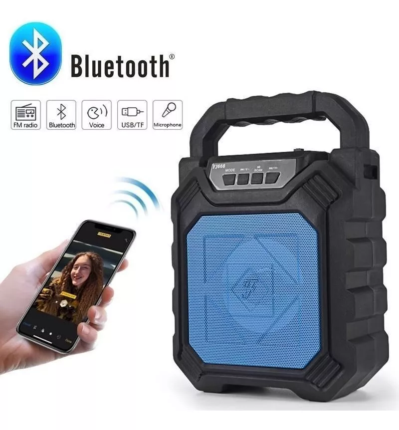 Corneta Portatil Bluetooth Speaker Usb Led Recargable