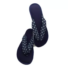 Chinelo De Dedo - Penopano - Azul De Estampa De Coração