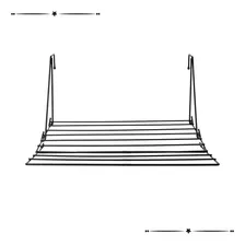 Varal Portátil Pequeno Porta Box Janela Apartamento Cor Preto