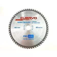 Sierra Circular Cuervo 180 Mm 60 Dientes