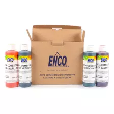 Kit 4 Tintas Comestibles Para Impresora Enco 250 Ml