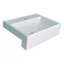 Cuba / Pia De Apoio Semi-encaixe Mo13 Retangular 46cm Branco Acabamento Brilho