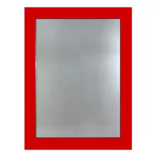 Espejo Marco Vidrio Color Rojo 50x60 Vertical U Horizontal