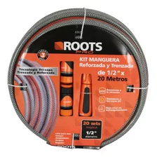 Kit Manguera 1,2'' 20 M Gris/naranjo Roots