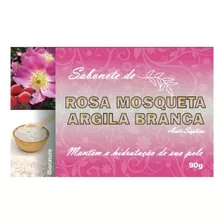 Sabonete Em Barra Rosa Mosqueta + Argila Branca 90g