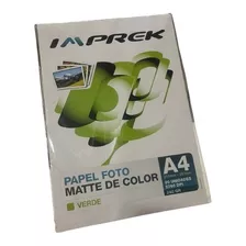 Papel Mate Bifaz A4 240gr 100hojas Verde Amarillo