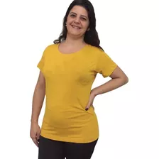 Blusa Moda Feminina T Shirts Plus Size C/ Boa Elasticidade