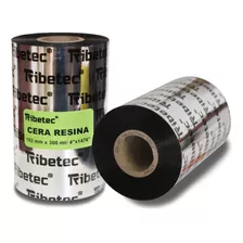 Ribbon De Cera Resina 102x300 Mts Para Impresora De Etiqueta Color Negro