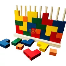 Blocos De Encaixe Vertical Brinquedo Educativo 25 Pçs Tetris