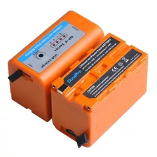 2 Baterias Sony Np F970 F960 F750 5200mah Carregamento Usb