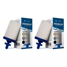 Kit 02 Velas Para Filtro Barro Alcalina Premium Tripla Ação Cor Branco