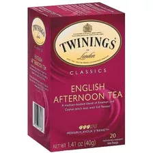 Té Negro Twinings English Afternoon Ligeramente Dulce 20 Bol