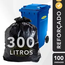 Saco Lixo Preto Reforçado 300 Litros G 0,05 - 100 Un.