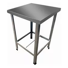 Mesa De Serviço 55x55 Padaria Açougue Tampo Inox 0,6mm