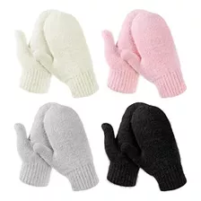 4 Pares De Manoplas De Invierno Para Mujer Para Mujer, Manop