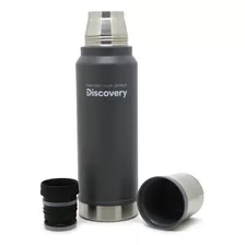 Termo Acero Inoxidable Discovery 1 Litro Camping Viajes Mate Color Gris
