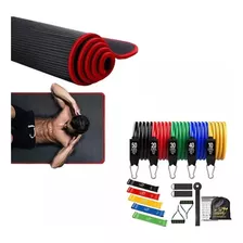 Pack Entrenamiento Colchoneta Mat + Combo De Resistencia