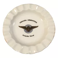 Plato Cenicero Porcelana Aviación Naval Armada Argentina