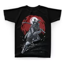 Camiseta Camisa Samurai Oriental Batalha Lua Japão - K38