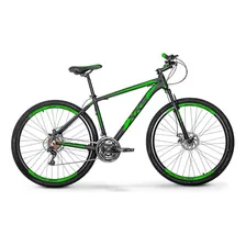 Mountain Bike Xks Kairos Aro 29 19 21v Freios De Disco Mecânico Câmbios Shimano Tourney Tz510 Y Shimano Tourney Tz31 Cor Preto/verde