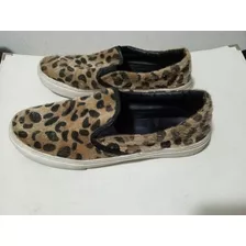 Panchas Zapatillas Forever 21 Print Pelo 