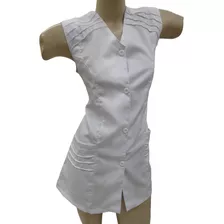 Avental Feminino Sem Mangas Uniforme Hospitalar Enfermeira