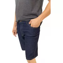 Bermuda Jeans Masculina Basica Elastano Lycra