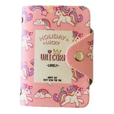 Tarjetero Para Llevar En Tu Cartera Diseño Unicornio