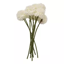 Ramo De Flores Artificiales De Crisantemo, 10 Unidades