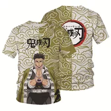 Camisa Camiseta Full 3d Demon Slayer Anime Muzan Mangá Md14
