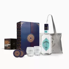 Box Gin Brighton 700ml Estuche 2 Vasos Grabados Regalo Kit