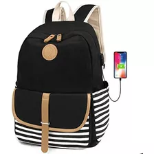 Flymei Mochila De Lona Para Adolescentes, Ligera, Linda Moch