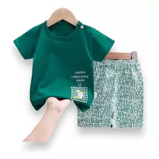 Conjunto Deportivo Verano Camiseta Con Short Niños 12-18mess