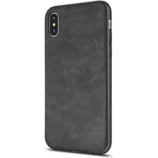 Funda Salawat De Cuero Sintetico Para iPhone X/xs - Black 