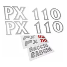 Calcos Baccio Px 110f + Insignias Con Resina | Kit Completo