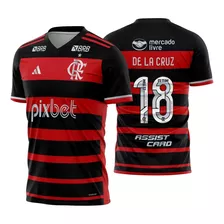 Arte Vetor Camisa Flamengo Titular 2024-25 + Fonte