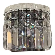 Arandela Luminária Paris Cristal Quadrado 16x16 Llum Bivolt