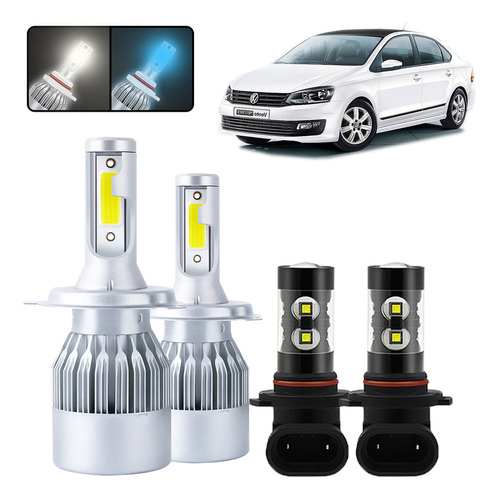 Kit De Focos Led H4 H11 Para Volkswagen Vento 2014-2019 Volkswagen Vento