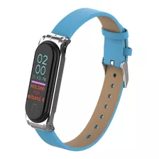 Pulseira Luxo Couro Relógio Xiaomi Mi Band 3 E 4