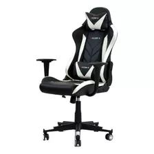 Cadeira Gamer E Escritório Racer X Rush Ergonômica Branca Com Estofado De Couro Sintético