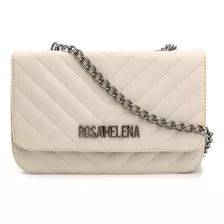 Bolsa Clutch Rosa Helena Bordada Estilo Marfim