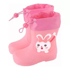 Botas Lluvia Andrea Niña Unicornio Brillos Rosas Impermeable