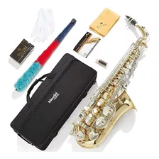 Saxofón Alto Mendini Mas-ln+92d+pb, Chapado En Oro Y Nickel