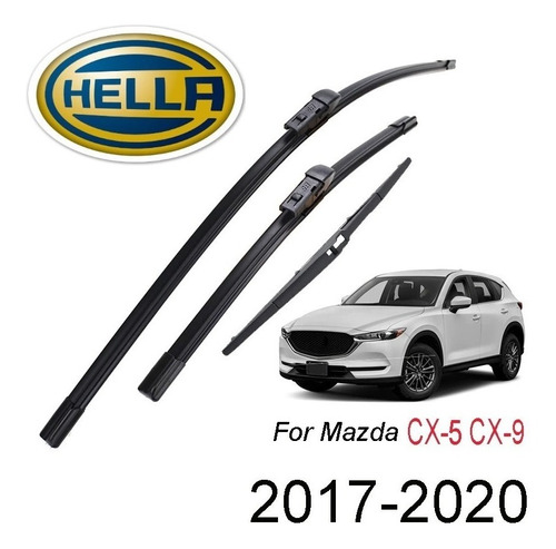 Kit  De Plumillas Hella  Para Mazda Cx5 Cx9 2017-2020 Foto 4