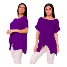 Blusa Feminina Blusinha Soltinha Ombro A Ombro Canoa Verão